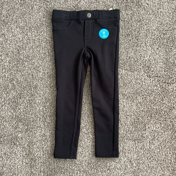 Carter’s Cream and Black Polka Dot Crew Sweater and Black Fleece Lined Pant Set - Picture 6 of 8